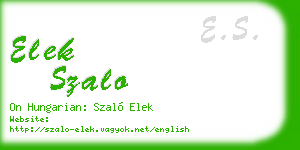 elek szalo business card